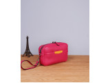 XMAS Clutch and Crossbody - In Natural Milled Leather - Pink