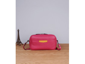 XMAS Clutch and Crossbody - In Natural Milled Leather - Pink