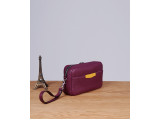XMAS Clutch and Crossbody - In Natural Milled Leather - Purple