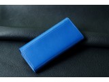 VIC - Ví 3 gấp nữ da bò thật màu Xanh Egyptian- FP05-701