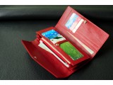 VIC - Ví 3 gấp nữ da bò thật màu cam - FP05-401