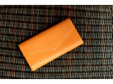 VIC - Ví 3 gấp nữ da bò thật màu Cam- FP05-301