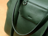 SECRET Tote Bags - In Natural Milled Leather - Green