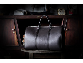 MISSION BAG -  In Natural Milled Leather - Black