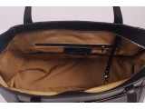 FAR-FLU Tote - In Natural Milled Leather - Black- 	GP01-10