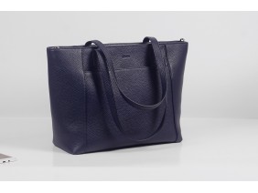 FAR-FLU Tote  - In Natural Milled Leather - Blue Navy- GP01-71