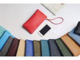 MABEL Clutch - Clutch cầm tay khóa kéo nữ bằng da thật màu Xanh nước biển- FQ19-79