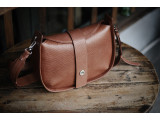 SASSY Crossbody - In Natural Milled Leather - Brown -GO82-201