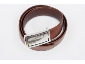 Men's belts - In Natural Milled Leather - Brown 3.5cm