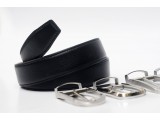 Men's belts - In Natural Milled Leather -  Black & Brown 3.5cm