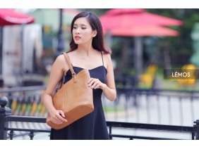 HY88-20- NEM TOTE - IN NATURAL MILLED LEATHER - BROWN