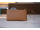 MABEL Clutch - Clutch cầm tay khóa kéo nữ bằng da thật màu nâu- FQ19-20