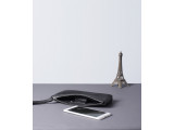 MABEL Clutch - Clutch cầm tay khóa kéo nữ bằng da thật màu đen- FQ19-10