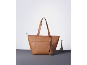 DEA TOTE - In Natural Milled Leather - Brown