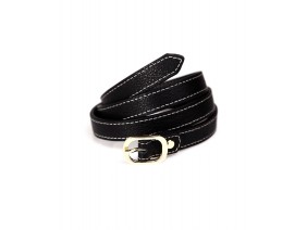 Women's belts - In Natural Milled Leather -  Black