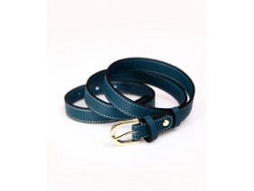 Women's belts - In Natural Milled Leather - Teal