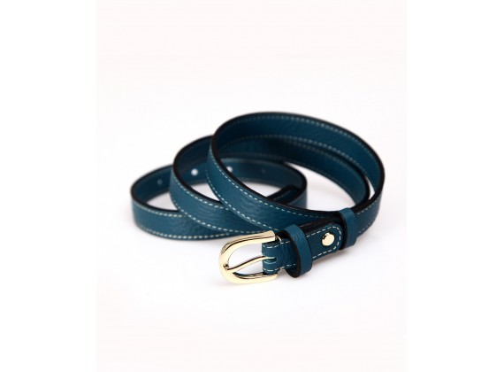 Women's belts - In Natural Milled Leather - Teal