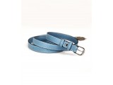 Women's belts - In Natural Milled Leather -  Blue Cerulean