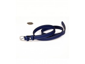 Women's belts - In Natural Milled Leather -  Egyptian Blue