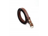 Women's belts- In Natural Milled Leather -  Brown